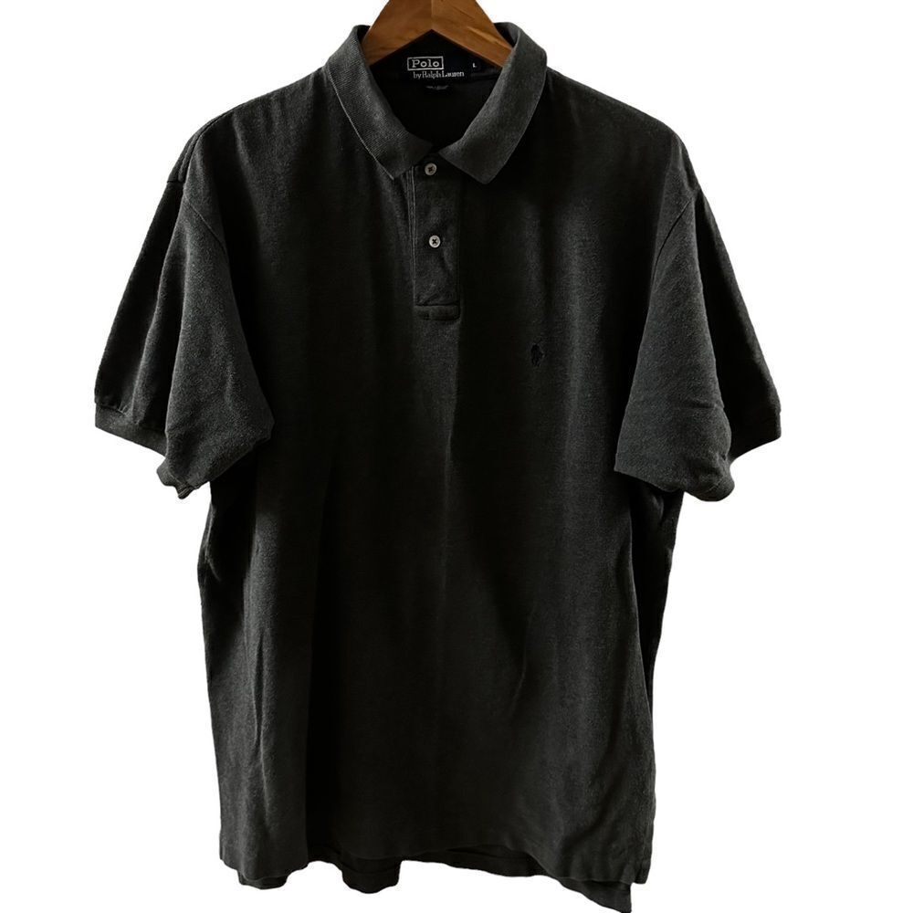 Polo by Ralph Lauren ~ Mens Grey Pique Polo ~ Size Large